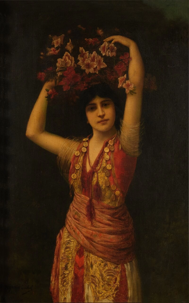 Jean - Joseph Benjamin, Constant, Donna con cesto
